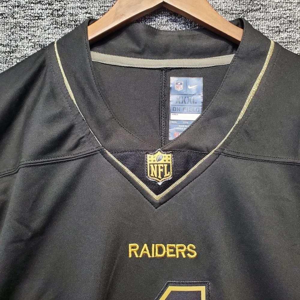 Nike Las Vegas Raiders Derek Carr 4 Salute to Service Jersey Black Mens 3XL